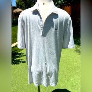 Travis Mathew Gray Polo Shirt Casual Lightweight